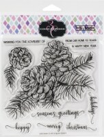 Colorado Craft Company Clear Stamps 6 X6 -Pinecone & Branch-Big & Bold
