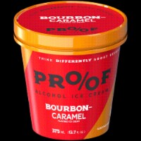 PROOF Bourbon Caramel Alcohol Ice Cream Perspective: Main