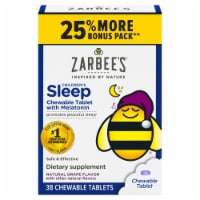 Zarbee's Naturals Children's Sleep with Melatonin Grape Flavor Chewable Tablets Perspective: Main