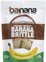 Barnana Organic Crunchy The Original Toasted Coconut Banana Brittle Snack Perspective: Main