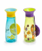 Wow Cup Aqua & Lime Mini 360 Spill Free Bottles 2 Count