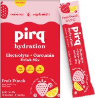 Pirq® Fruit Punch Electrolyte and Curcumin Dink Mix Packets Perspective: Main