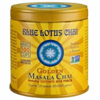 Blue Lotus Chai Golden Masala Flavor Chai Powder, 3 Ounce Tin, Makes 100 cups