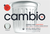 Cambio Roasters® Medium-Dark Roast Colombian Organic Coffee Pods