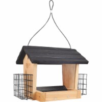 Nature's Way 3 Qt. Natural Cedar Hopper Feeder with Suet Cages CWF28