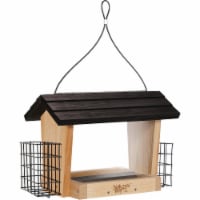 Natures Way Bird Products 6 qt Hopper Feeder with Suet Cages, Cedar