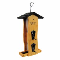 Natures Way Bird Products 2 qt Vertical Wave Feeder  Bamboo