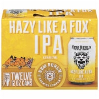 New Realm Hazy Like a Fox IPA Craft Beer Perspective: Main