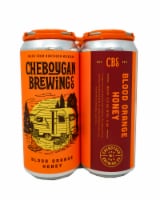 Cheboygan Brewing Blood Orange Honey Beer Cans Perspective: Main