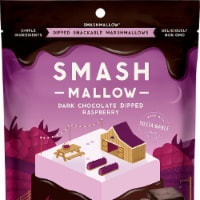 Smash Mallow Dipped Dark Chocolate Raspberry Marshmallow Snacks Perspective: Main
