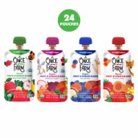 Once Upon a Farm | Organic Cold-Pressed Fruit & Veggie Blend | Snack Pack of 24