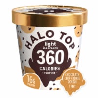 Halo Top Chocolate Chip Cookie Dough Light Ice Cream Perspective: Main