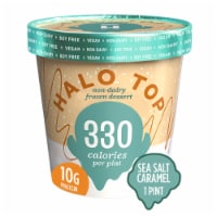 Halo Top® Dairy-Free Soy-Free Vegan Sea Salt Caramel Frozen Dessert Perspective: Main