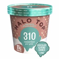 Halo Top® Dairy Free Chocolate Almond Crunch Frozen Dessert Pint Perspective: Main