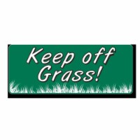EverMark GHM-605-01 Keep Off Grass Clip-On Sign
