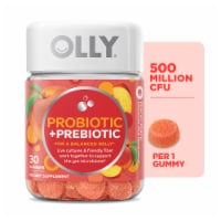 Olly Belly Peachy Peach Prebiotic & Probiotic Gummies