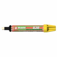 U-Mark UMARK10306 A30 Broad Tip Paint Marker&#44; Yellow - 6 per Box