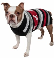 Pet Life Dog Patterned Stripe Fashion Ribbed Turtle Neck Pet Sweater