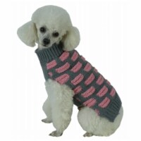 Pet Life Fashion Weaved Heavy Knit Designer Ribbed Turtle Neck Dog Sweater