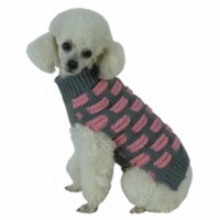 Pet Life Fashion Weaved Heavy Knit Designer Ribbed Turtle Neck Dog Sweater