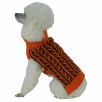 Pet Life Harmonious Dual Color Weaved Heavy Cable Knitted Fashion Designer Dog Sweater