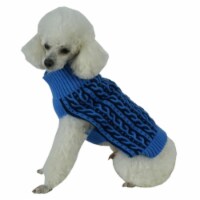 Pet Life Harmonious Dual Color Weaved Heavy Cable Knitted Fashion Designer Dog Sweater