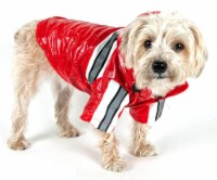 Pet Life Reflecta-Glow Reflective Waterproof Adjustable Pvc Pet Raincoat