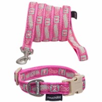 Touchdog Caliber Designer Embroidered Fashion Pet Dog Leash And Collar Combination