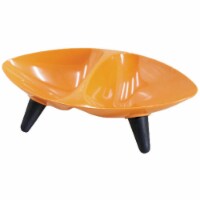 Pet Life Melamine Couture Sculpture Double Food and Water Dog Bowl
