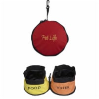 Pet Life Double Food and Water Travel Pet Bowl