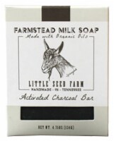Little Seed Farm Activated Charcoal Bar Soap Perspective: front