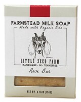 Little Seed Farm Rose Bar Soap Perspective: front