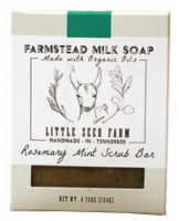 Little Seed Farm Rosemary Mint Bar Soap Perspective: front