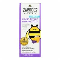 Zarbee's® Naturals Dark Honey & Elderberry Complete Cough + Immune Syrup Perspective: Main