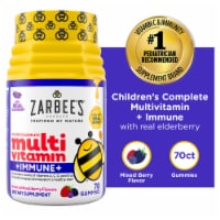 Zarbee's Children’s Multivitamin + Immune Gummies, Berry Perspective: Main