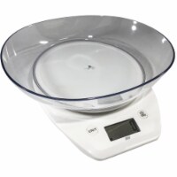 Optima Home Scales AT-5000 Atlas Kitchen Weight Scale with Clear Bowl