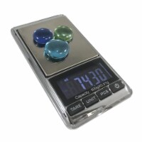 Optima Home Scales ST-1001 Sterling Pocket Scale with Lid Weighing Tray, Silver - 1000 x 0.01