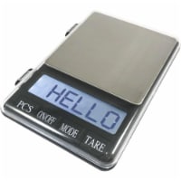 Optima Home Scales NI-3001 Nitro Pocket Weight Scale with Large Display & Tray, Black & Silve