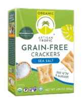 Artisan Tropic Organic Grain Free Crackers - Sea Salt Perspective: Main
