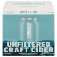 Downeast Winter Blend Unfiltered Craft Cider Cans Perspective: Main