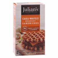 Julian's® Recipe Cauli-Wafels™ Turkey Sausage & Cheddar Breakfast Sandwiches