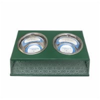 JoJo Modern Pets Eco-friendly Elevated Country Dog Feeder - Dark Green