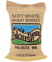 Palouse Brand Soft White Wheat Berries, 5 LBS Burlap Bag