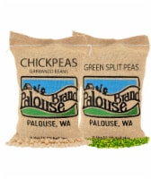 Palouse Brand Legume Bundle, 10 LBS: Chickpeas and Green Split Peas (2 - 5 LB Burlap Bags)