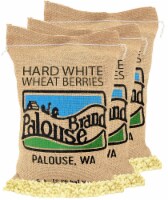 Palouse Brand Hard White Wheat Berries, 15 LBS  (3, 5 LB Burlap Bags)