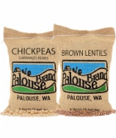 Palouse Brand Legumes: Chickpeas, Brown Lentils 10 LBS (2 - 5 LB Burlap Bags)
