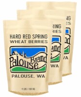 Palouse Brand Red Spring Wheat Berries, 12 LBS (3 - 4 LB Kraft Re-Sealable Bags)