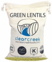 Clear Creek Green Lentils, 4 LBS Linen Bag