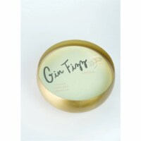 Rewined Company Natural Soy Candle Gold Bowl, 2 Wicks, Gin Fizz Scent, 14 Ounce