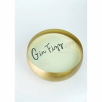 Rewined Company Natural Soy Candle Gold Bowl, 2 Wicks, Gin Fizz Scent, 14 Ounce